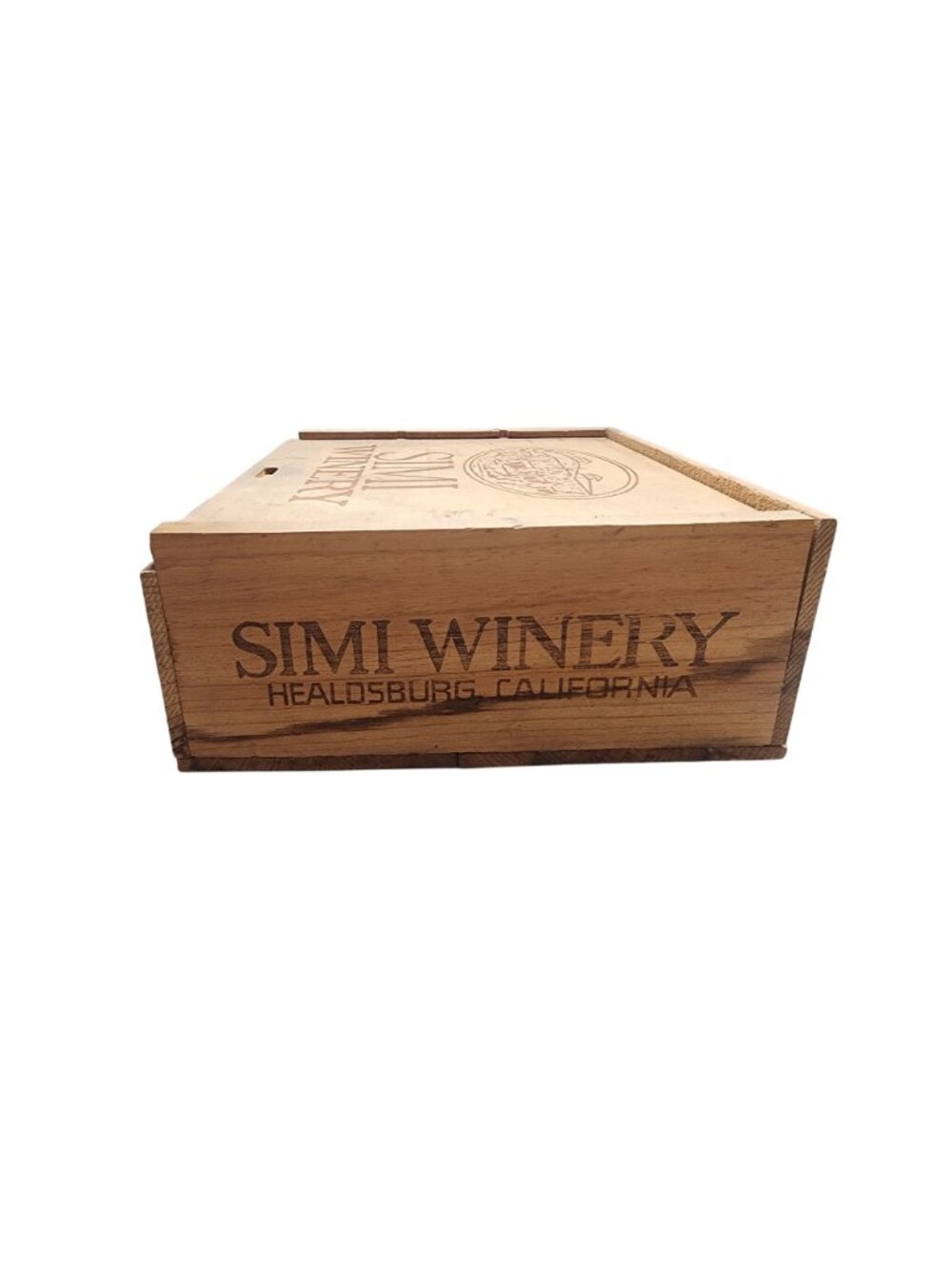 Vintage Simi Winery Wood Crate Wine Gift Box Rustic Farmhouse Decor Sonoma - Picture 5 of 7